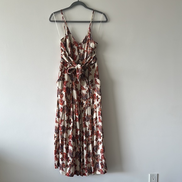 Free People Hot Tropics Cream Print Midi Jumpsuit - Picture 6 of 6